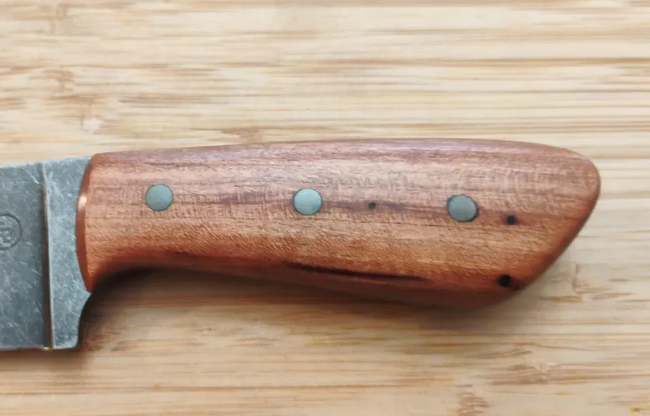 Florida Wood Series -Left side view of Wild Black Cherry handle with steel pins