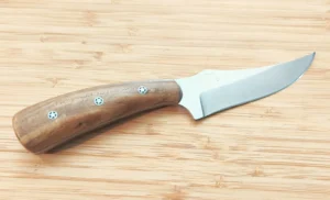 Dunstan Chestnut Trail Skinner #462 right side view with Florida state etch on brushed 1095 blade